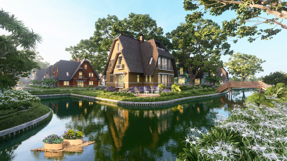 Thiết kế biệt thự làng Hà Lan lấy cảm hứng từ làng Giethoorn Hà Lan